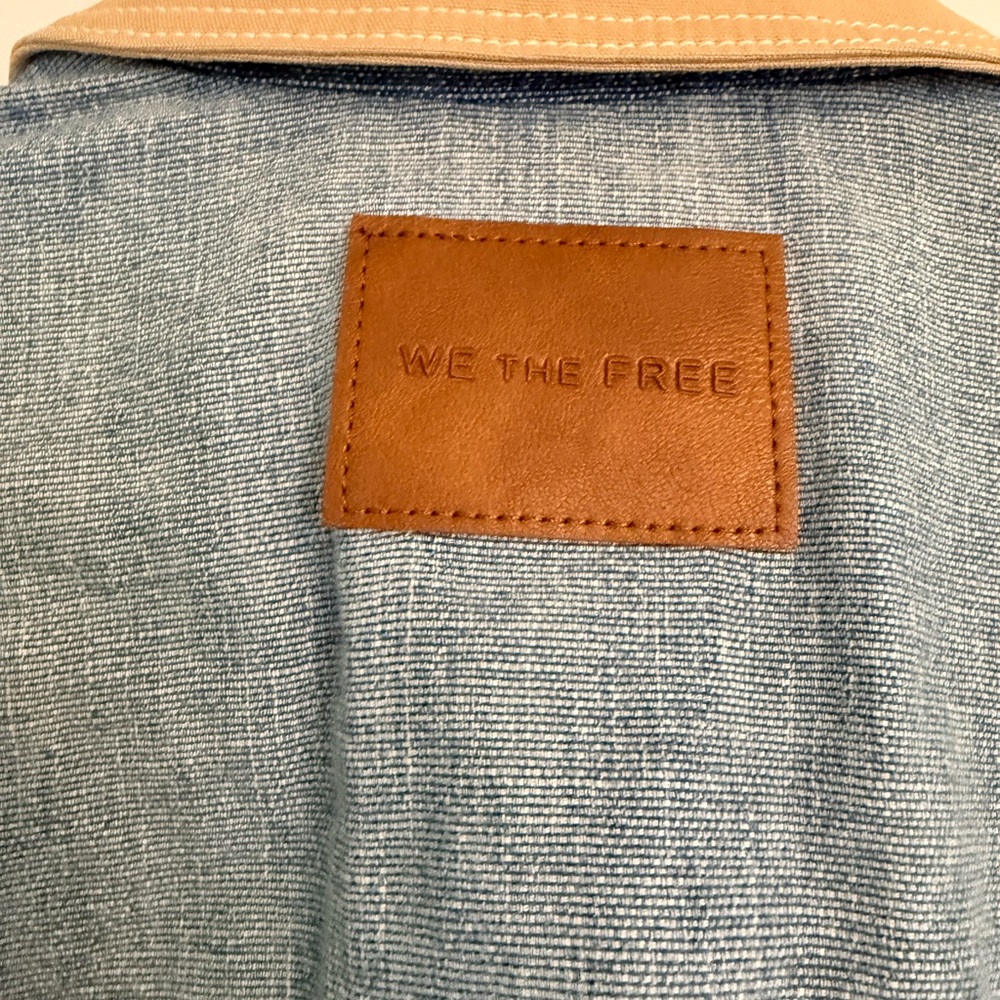 NWT Free People We The Free Lemon Denim Jacket - Picture 6 of 6